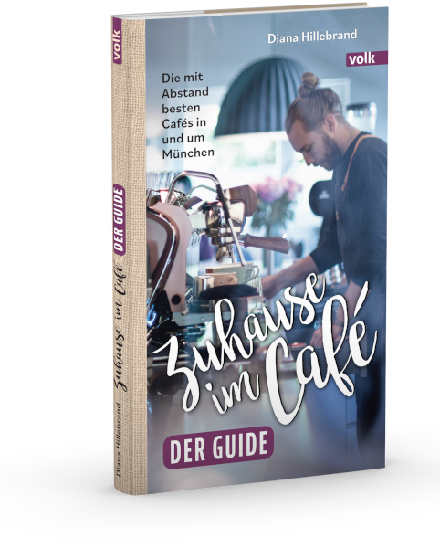 3D Cover des Buchs „Zuhause im Café - der Guide“ von Diana Hillebrand